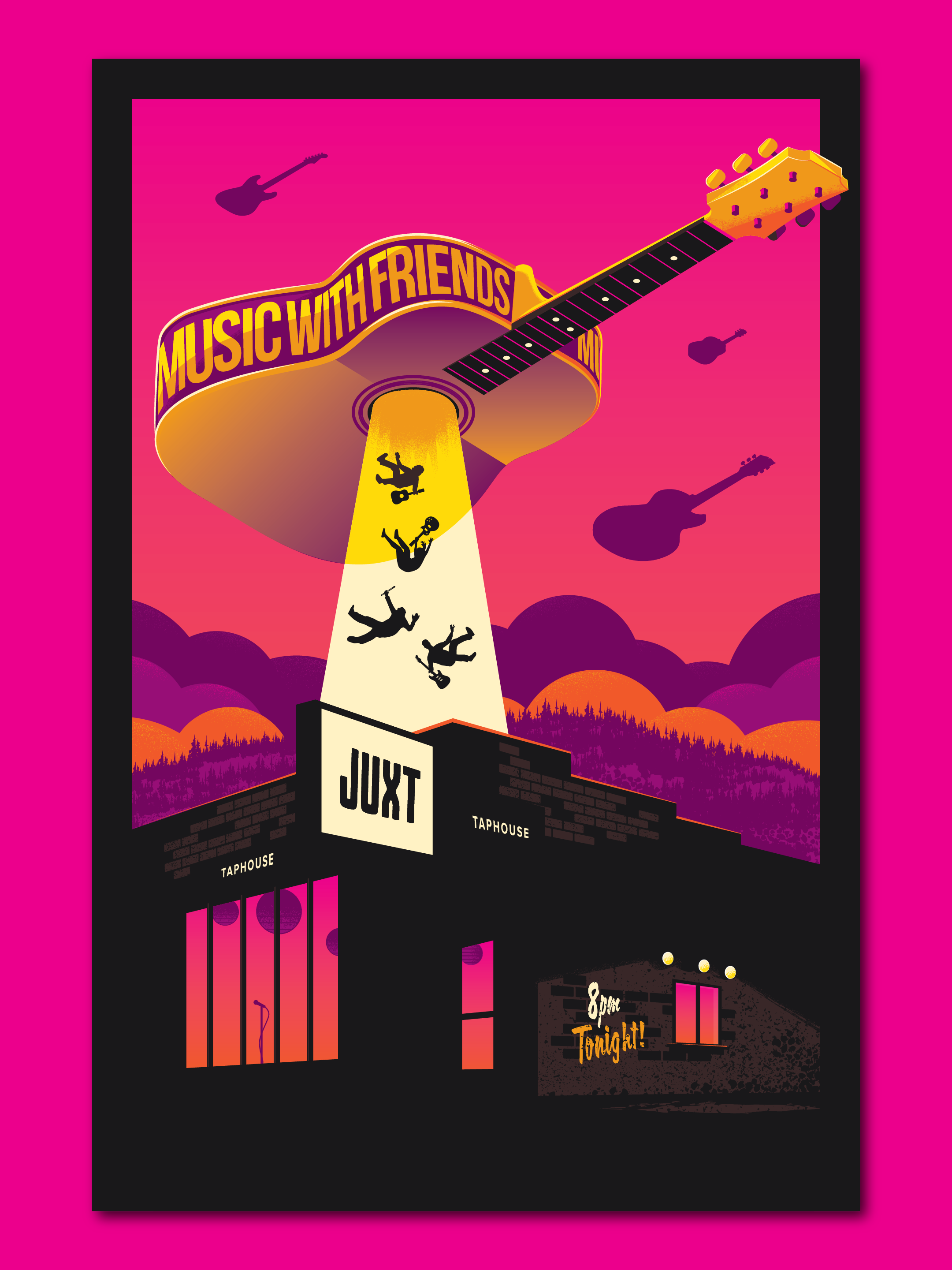 Juxt Taphouse Event Posters - Music with Friends