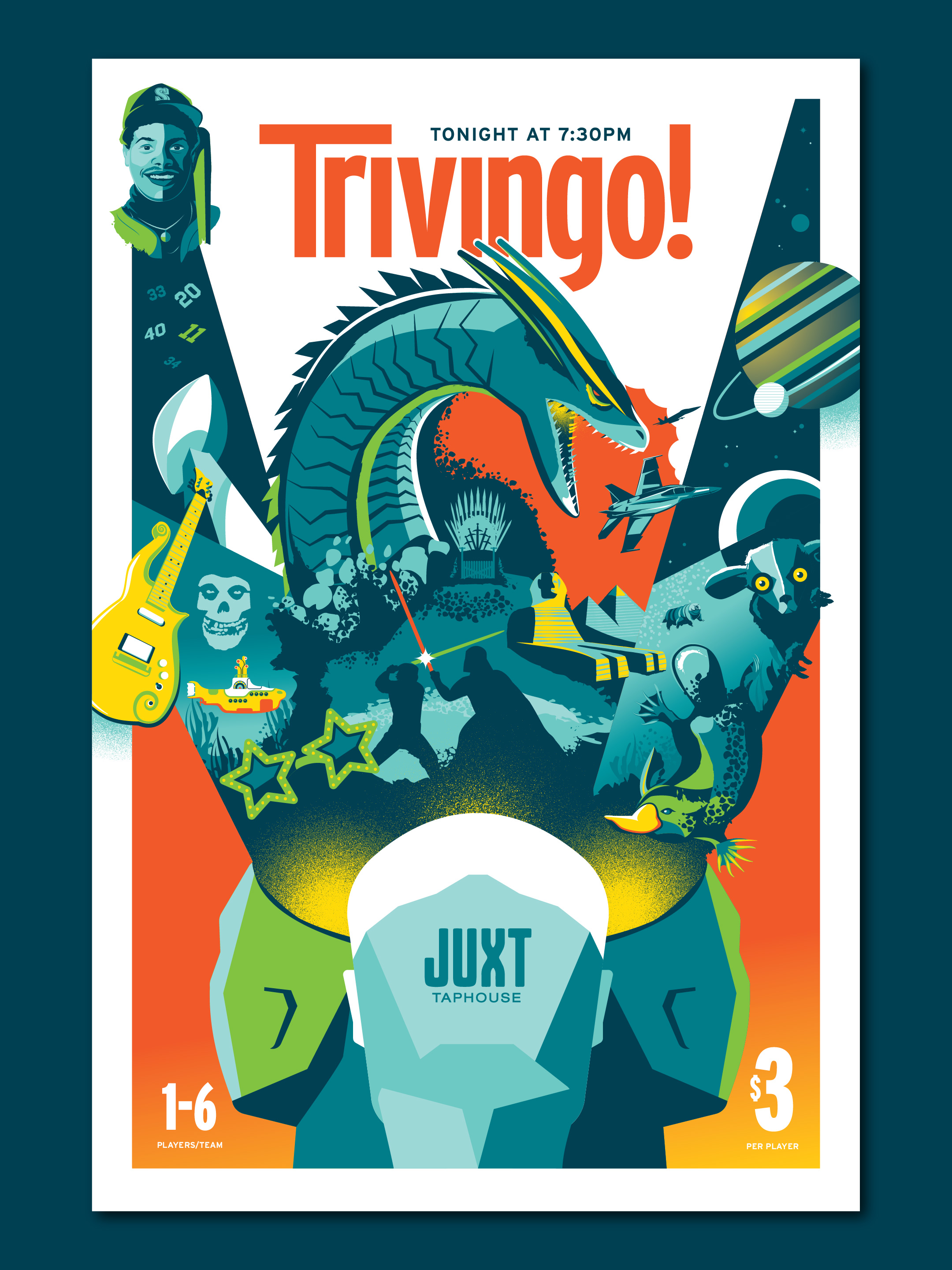 Juxt Taphouse Event Posters - Trivingo!