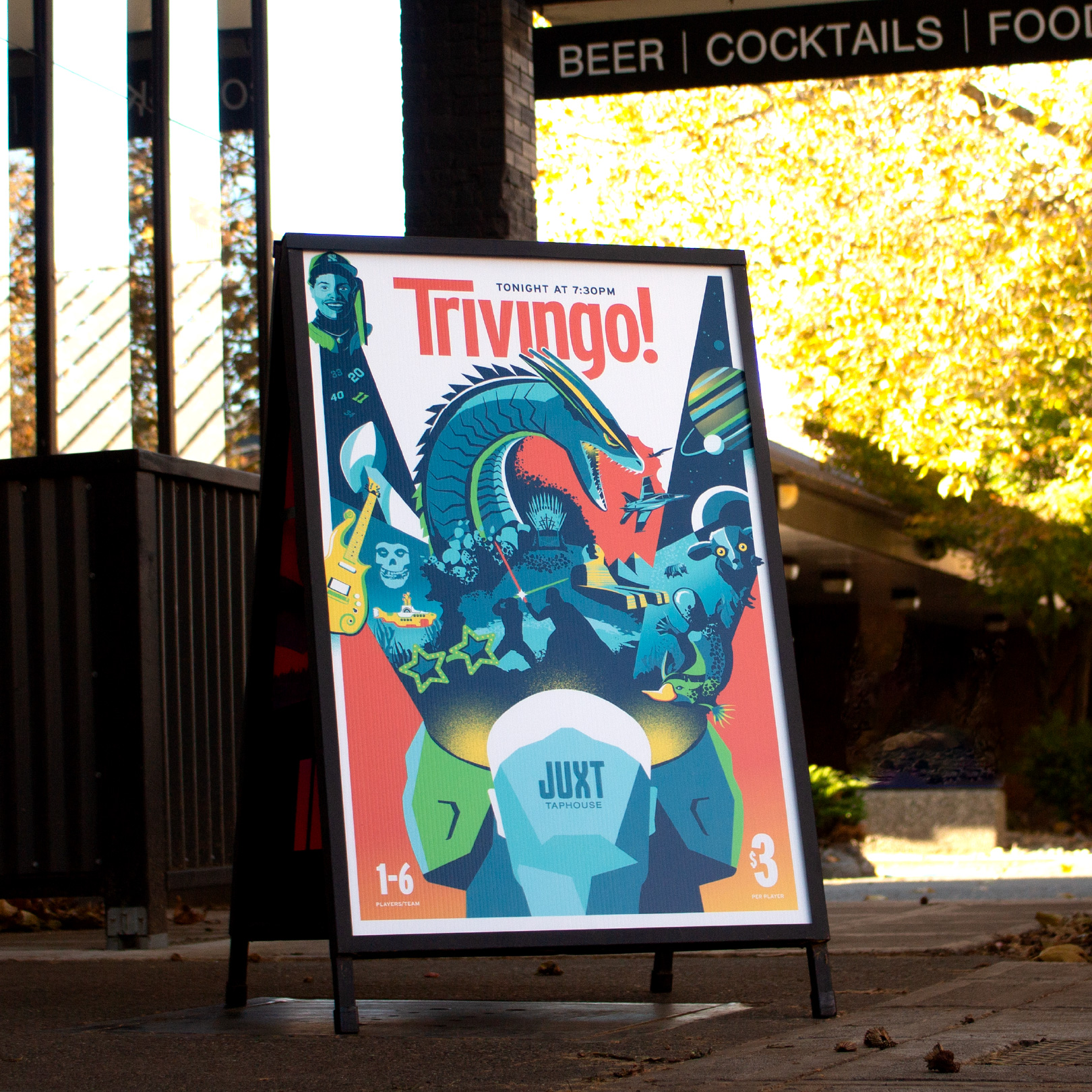 Juxt Taphouse Event Posters - Trivingo!